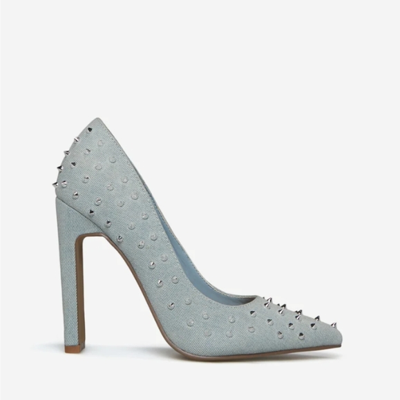 JAMIA DENIM PUMPS with spikes - Picture 2 of 3